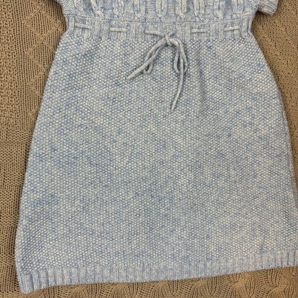 Hanna Andersson All is Calm Blue Heather Short Sleeved Sweater Dress 5 - Picture 4 of 11